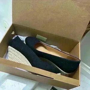 J. Crew Black Wedges